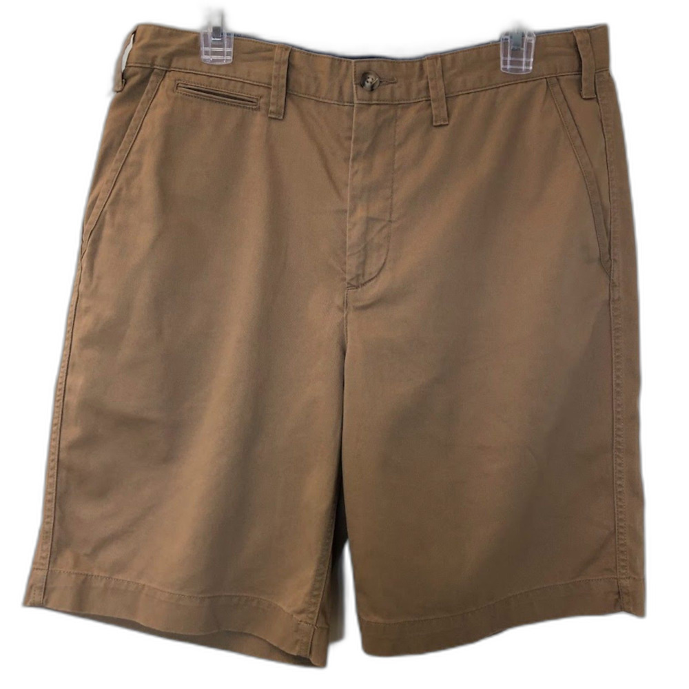 Ralph Lauren Polo Men's Brown Bermuda Shorts Relaxed Fit Flat Front Size 32